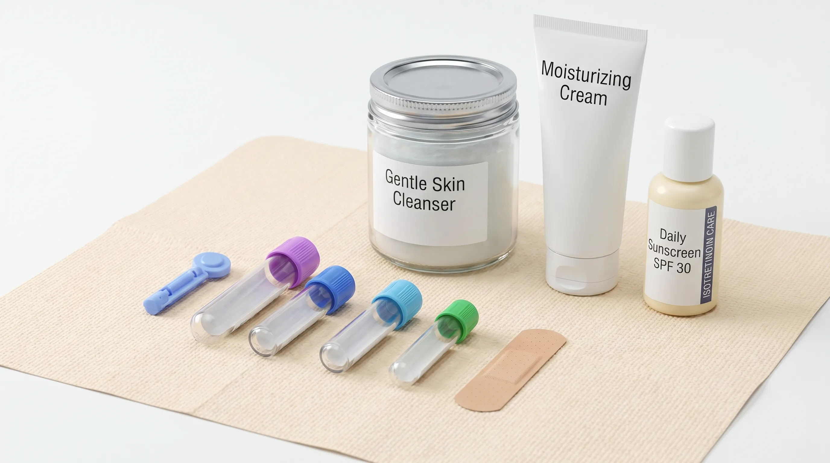 Laboratory monitoring tools and skincare regimen planning for isotretinoin patients