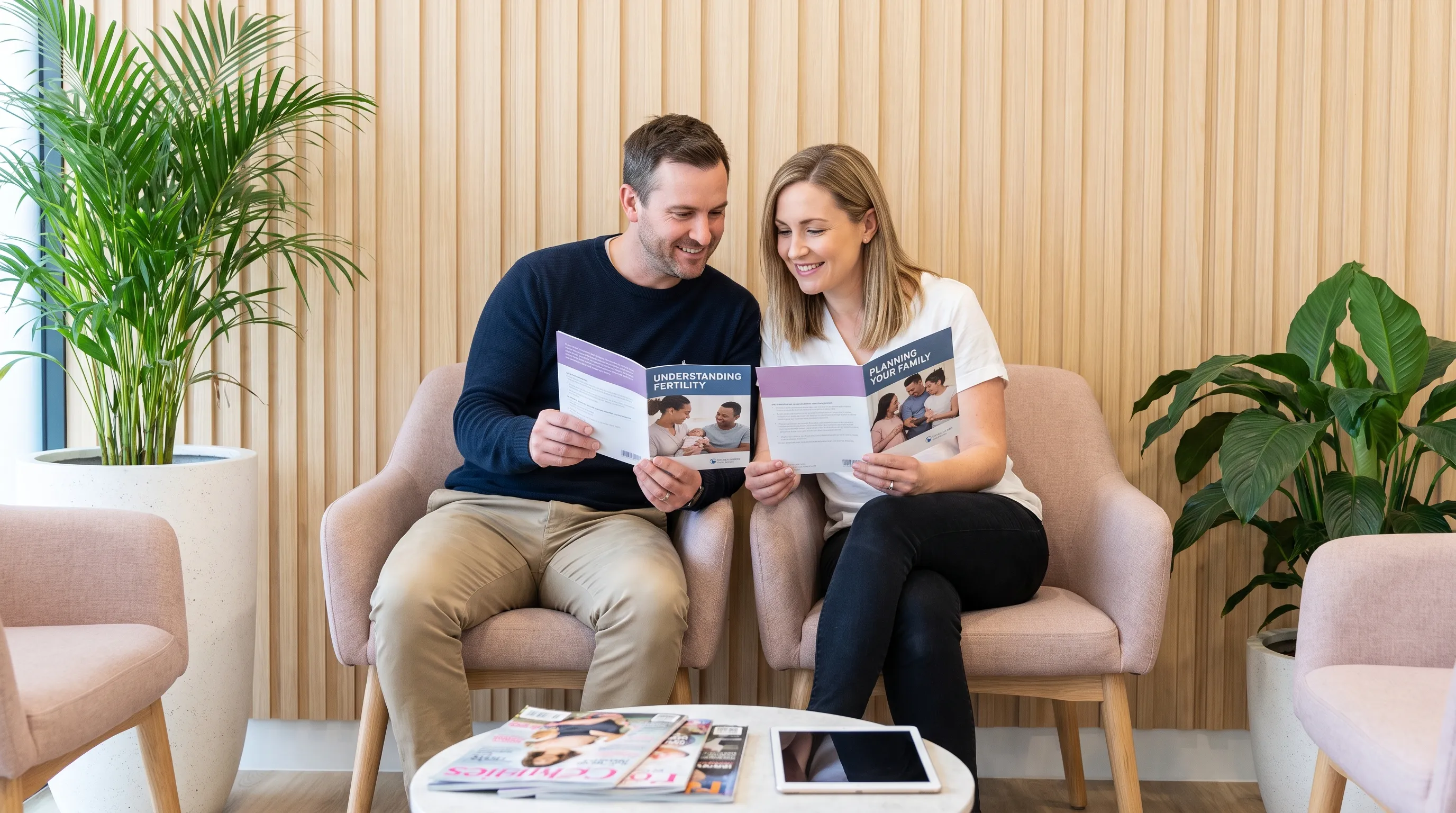 Couple discussing reproductive health and contraception options with a healthcare provider
